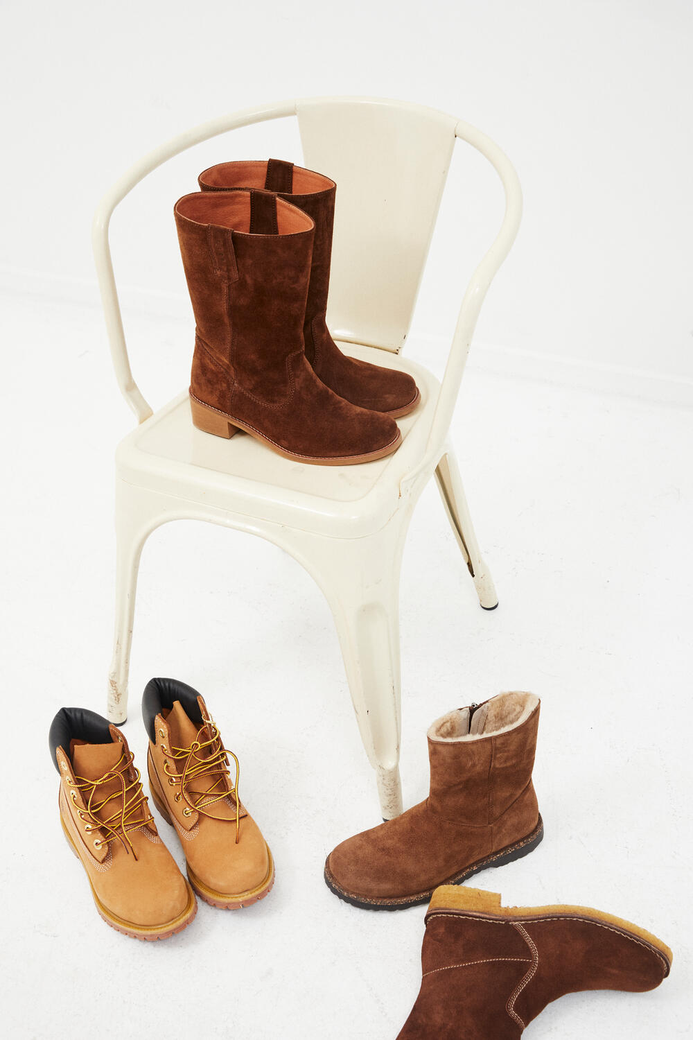T6958 Ruskindsstøvle med foer - Brown suede